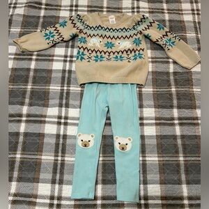 Gymboree Tan and Teal Kids Matching Set
